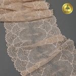 Кружево бельевое эластичное 195 мм / 3 м, 8034 цв.L168 серебристый пион, Kruzhevo