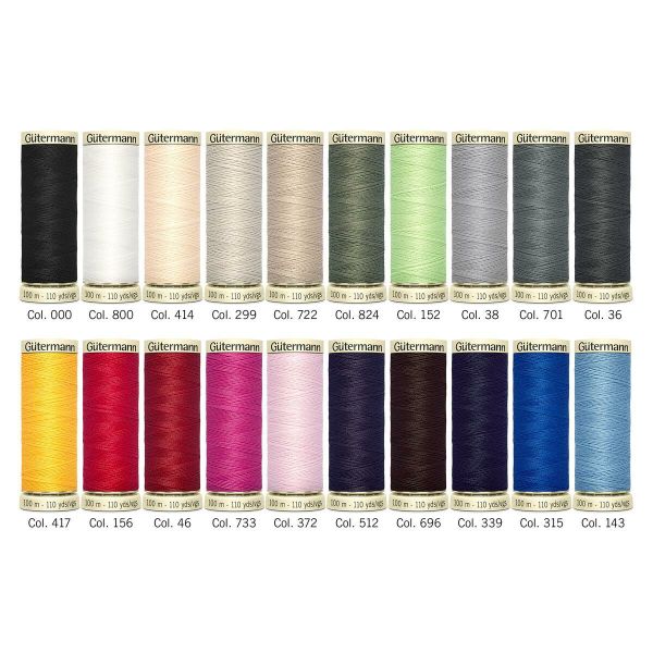 Швейные нитки (набор) Gutermann Sew-all 20х100м, №1
