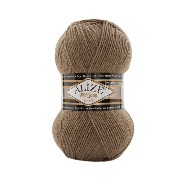 Пряжа Alize (Ализе) Superlana klasik / уп.5 мот. по 100 г, 280м, 991 песочный