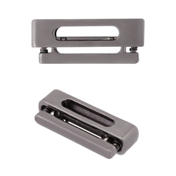 Фиксатор для шнура металл 1 отв., 26х10 мм, (in 15 мм), 25 шт, никель, MFR20