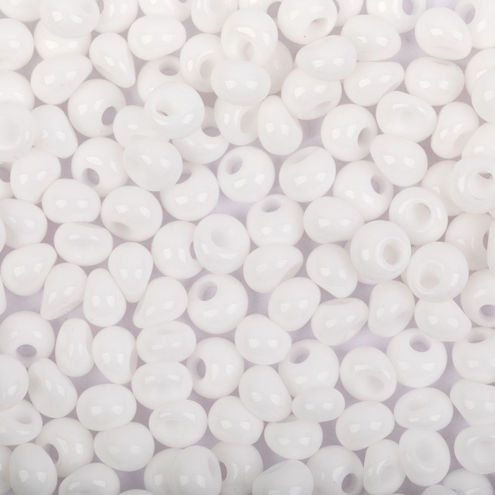 Бисер Preciosa Drops 2/0 (6 мм), 50 г, 03050 белый, 311-11001