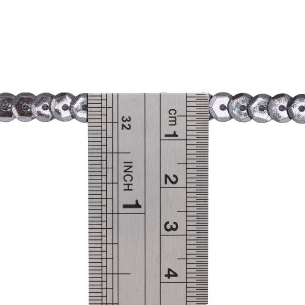 Тесьма пайетки, 6 мм, 73м (2 черный)