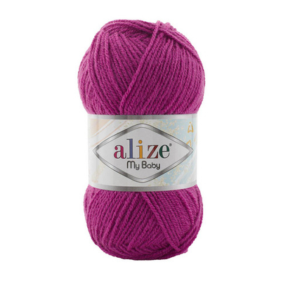Пряжа Alize (Ализе) My Baby / уп.5 мот. по 50 г, 150м, 130 фуксия