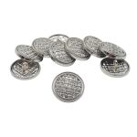 Пуговицы на ножке 32L=20 мм, металл, Silver (серебристый), 10 шт, MP06