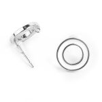 Швензы 12х12 мм, 10 шт (5х2 шт), 01 под серебро, белый, Zlatka FMK-H13