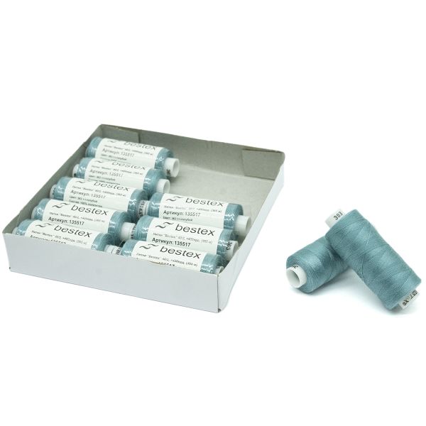 Нитки швейные бытовые Bestex 40/2, 365 м (400 ярд) / 10 кат., 363 бирюзовый