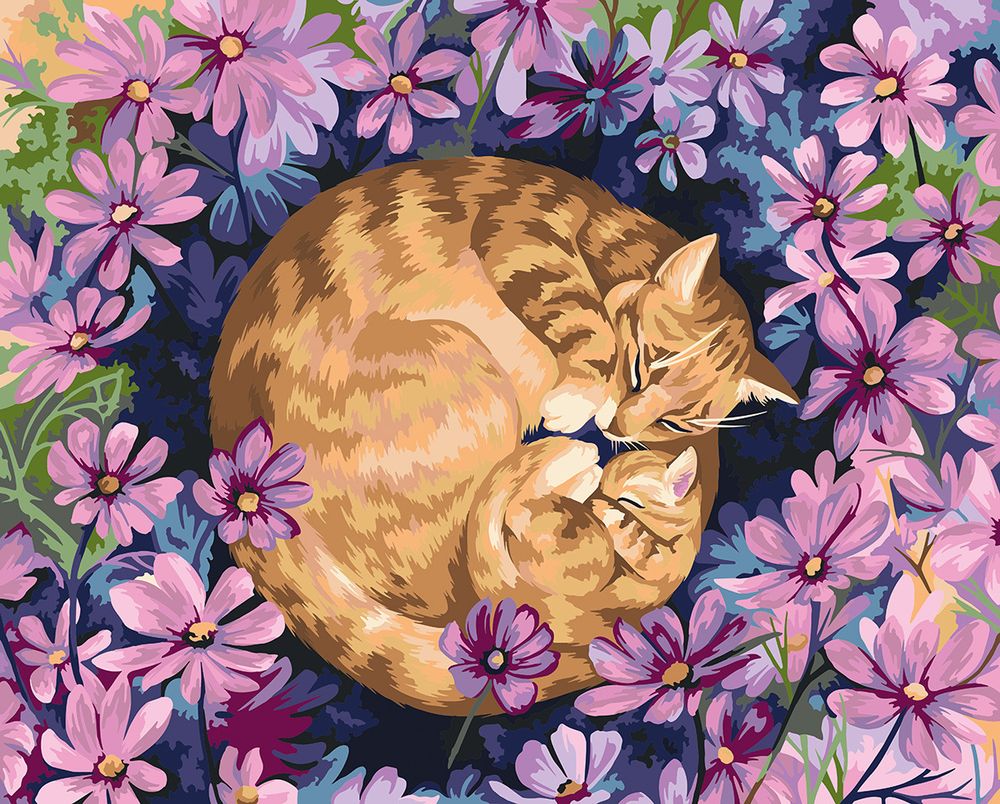 Картина по номерам Фрея, Ласковые объятия, 50х40 см