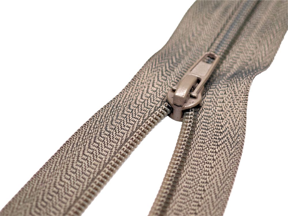 Молния спираль (витая) (цв.SBS) брючная Т4 (4 мм) 1 зам., н/раз., 20 см, автомат, S-323 т.бежевый, 100 шт