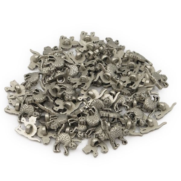 Украшения декоративные пуговицы Кот, 21 мм (MAS), 72 шт