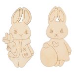 Заготовка из фанеры набор подвесок Зайчики 5х9х0.3 см, Mr.Carving ВД-1228
