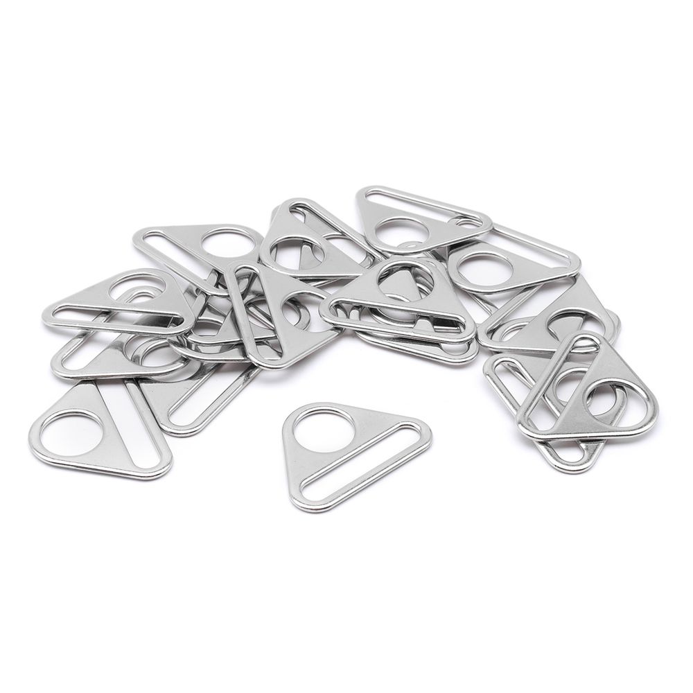 Рамка треугольная литая металл 38 мм, 20 шт, никель, ZH-65