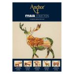 Набор для вышивания нитками Maia, Силуэт оленя 20х26 см