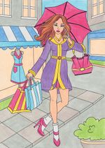 Картина по номерам Фрея, Модный шоппинг 29.5х20.5 см