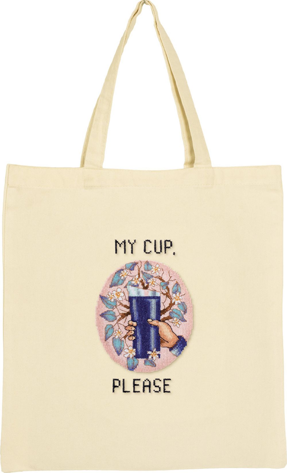 Набор для вышивания нитками Panna, сумка Сохраним планету. В мою кружку, пожалуйста, 14.5х20 см