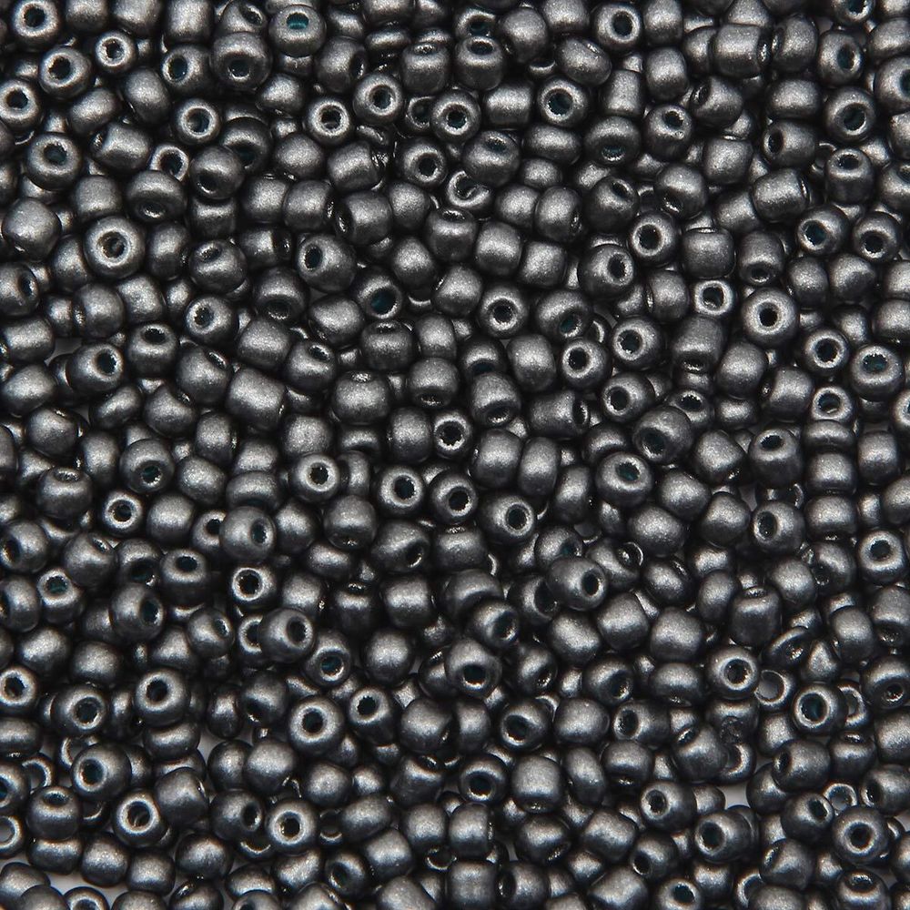 Бисер Astra&Craft 11/0 (2.1 мм), 200 г (10х20 г), цв. 922 графит/непрозрачный, матовый