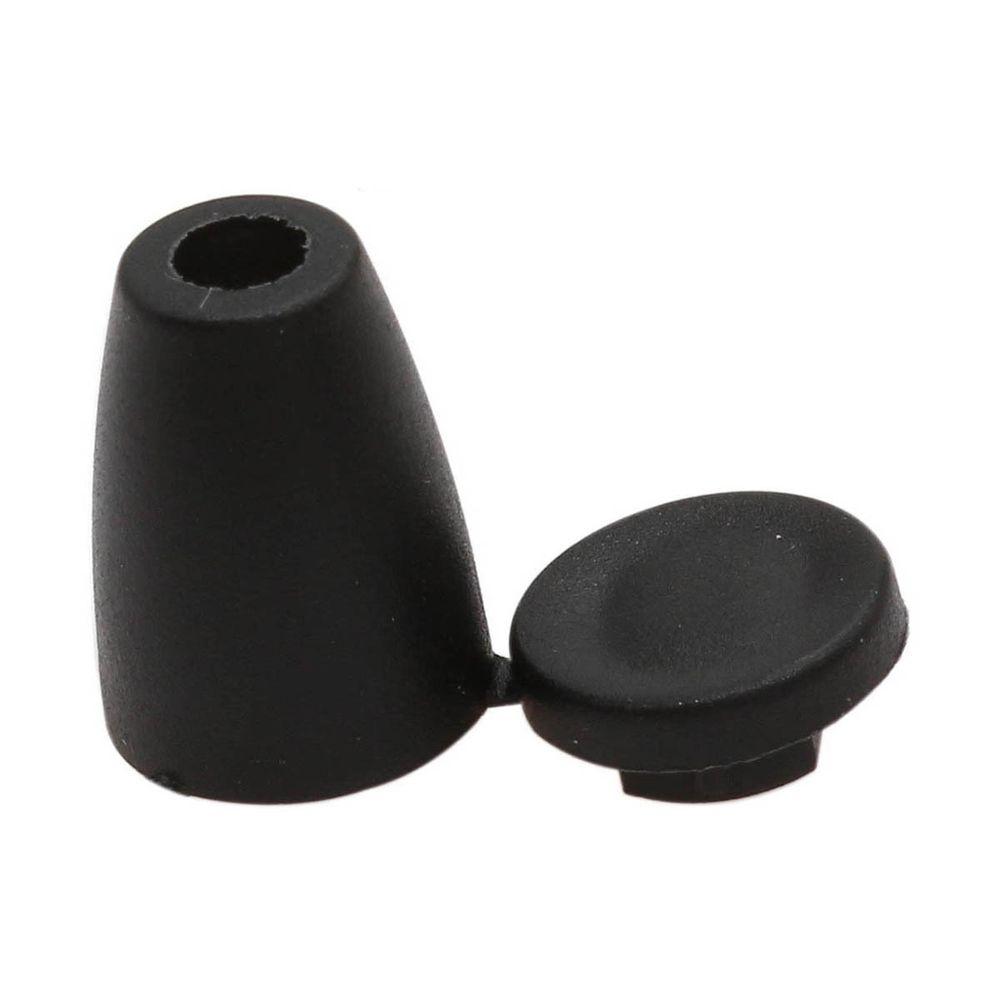 Наконечник для шнура пластик колокол ⌀6/9 мм, 14х11 мм, ПП, черный, 100 шт