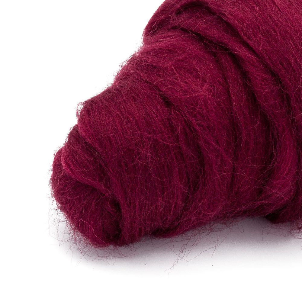 Шерсть для валяния полутонкая, 50 гр., Astra&Craft, 047 бордо