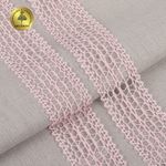 Кружево вязаное (тесьма) 25 мм / 10 метров, D1002, тонкая нить, цв.F133 розовый, Kruzhevo