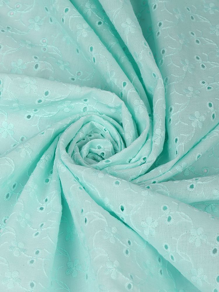 Ткань шитьё (прошва) 100 г/м², 150 см / 2 метра, TBY.Emb.8067.47, 47 зеленый