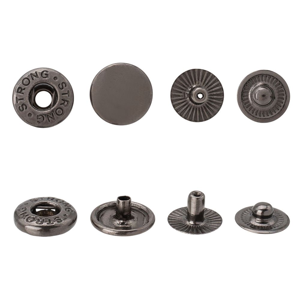 Кнопка Альфа (S-образная) ⌀12.5 мм (№54), СТАЛЬ, черный никель, ≈1440 шт