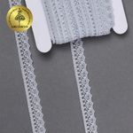 Кружево отделочное в стиле "трикотаж" 10 мм, цв.11 серый, уп. 27,4 м