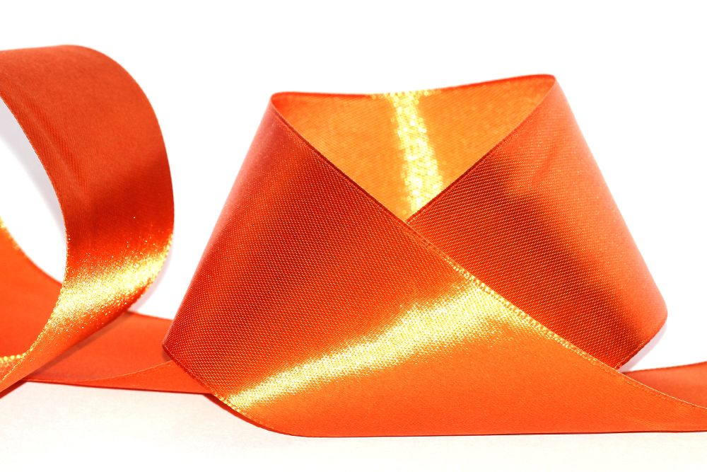 Лента атласная 1-сторонняя 50.0 мм / 33±2 метра, 149 рыжий, Gamma