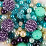 Бусины пластик ⌀8, 10, 12, 14, 18, 22 мм, 100±10 г, №03 синий, Zlatka BWMX