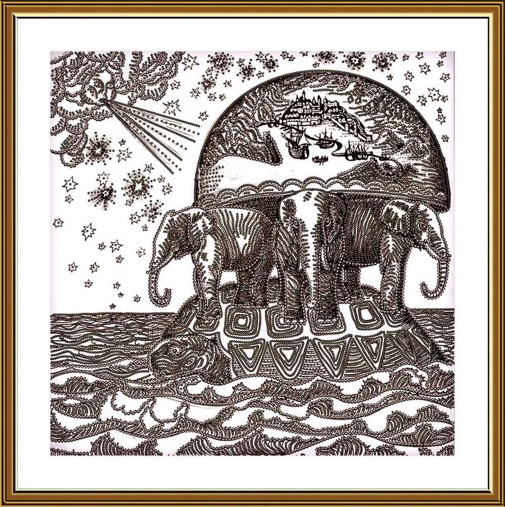 Набор для вышивания бисером Нова Слобода, Атланты Земли 25х25 см