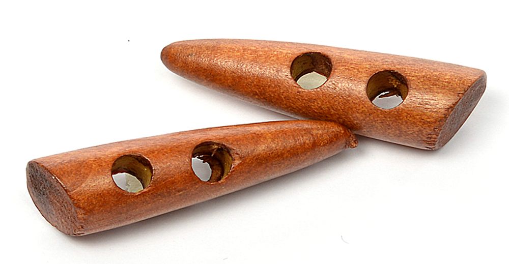 Пуговицы деревянные 2 прокола, 95L-60 мм, TYY BT.WD.044, цв.002 коричневый, 20 шт