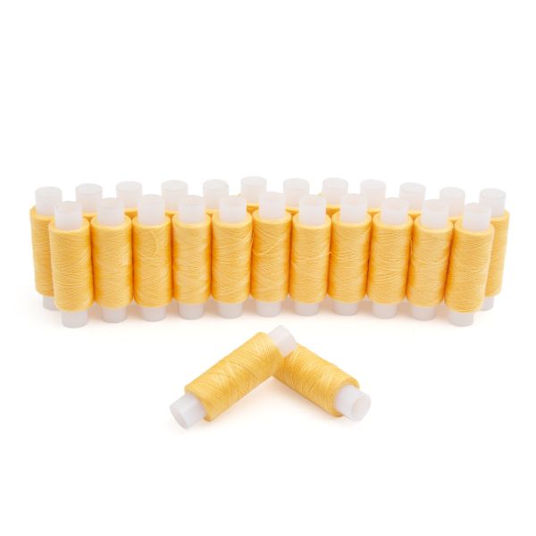 Нитки особо тонкие 50/2, 25 кат. по 200 метров, 132 мягкий желтый