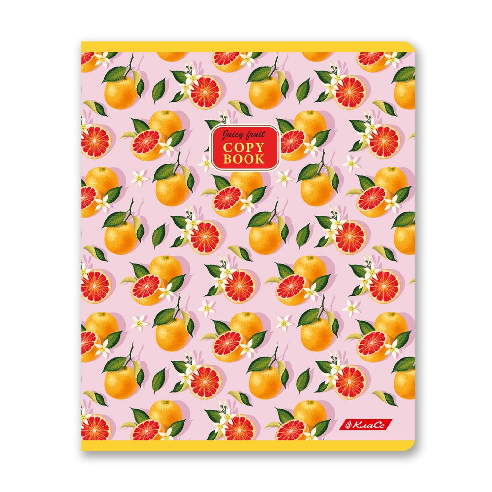 Тетрадь ученическая общая, твин лак, A5+ 60 л. на скобе 65 г/м², белизна 100%, 10 шт, клетка в термоусадочной пленке, 000478 Фруктомания, Светоч 60ТСК5_8_2_1