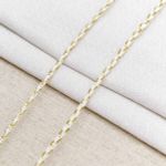 Шнур отделочный плетеный ⌀4.0 мм / 30 метров, белый/золото, С953Г7