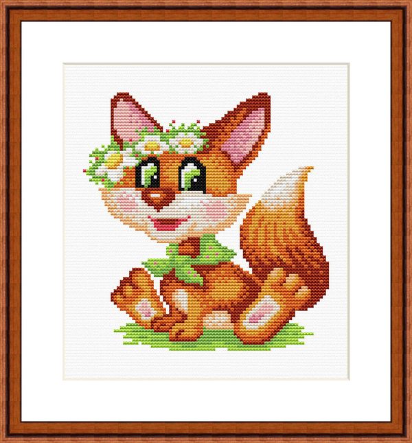 Набор для вышивания нитками МП Студия, Рыжая гостья 30х21 см