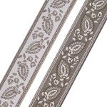 Лента (тесьма-бордюр) жаккардовая 60.0 мм / 25±1 метров, 5 бежевый, 3AR2679