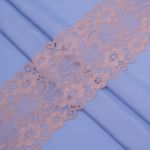 Кружево бельевое эластичное 150 мм / 3.4 метра, цвет пудровый