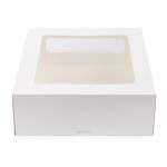 Кондитерская коробка для торта с 2 окнами 26х26х10 см, S-Chief BFC-012