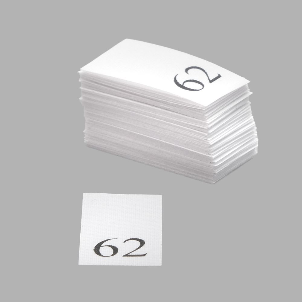 Этикетка-размерник, белый, 10х20 мм, 100 шт, 62