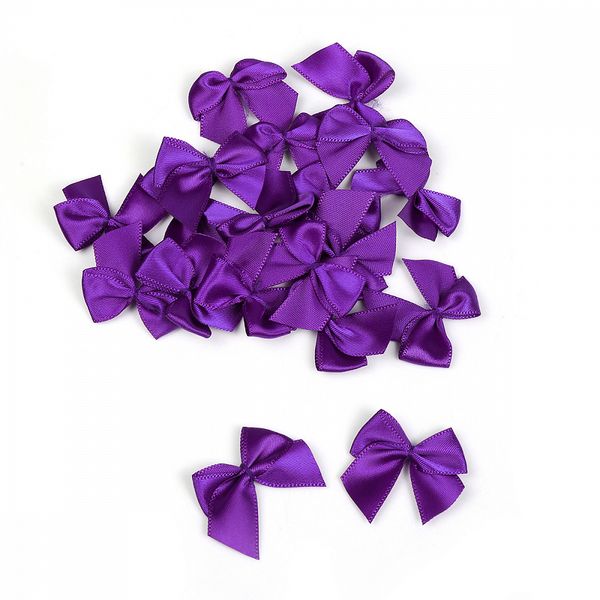 Бантики пришивные 15 мм, MJRF072 фиолетовый неон A0507, уп.100 шт