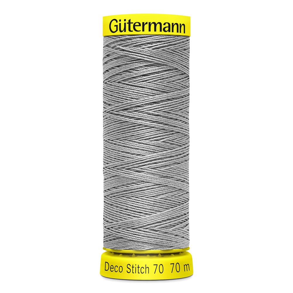 Нитки отделочные Gutermann Deco Stitch 70, 70м, 040 пепельно-серый, 5 катушек