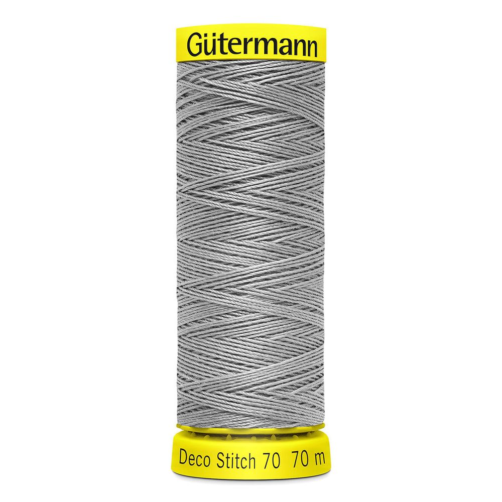 Нитки отделочные Gutermann Deco Stitch 70, 70м, 040 пепельно-серый, 5 катушек /TOS/