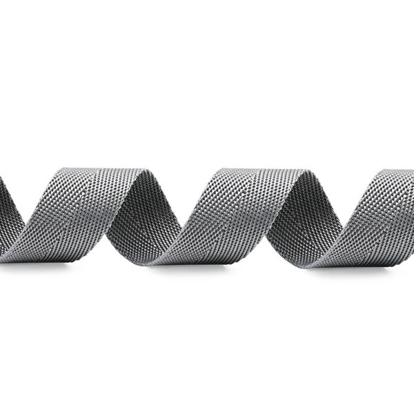 Стропа (ременная лента) 25 мм / 5х2.5 метра, толщ. 1.0 мм, [15.1 г/пог.м], 100% п/п, 33 серый