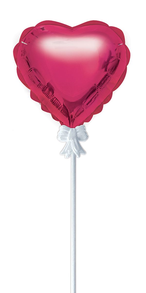 Шар самодув Сердце 11х10.5 см, 5 шт, розовый, Boomzee FBZ-07