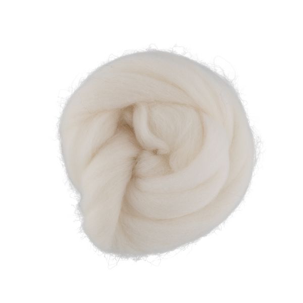 Шерсть для валяния (до 29 мкр), 50 г. 0230 ОТБЕЛКА, Gamma TFS-050