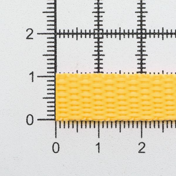 Стропа (ременная лента) 10 мм / 25 метров, толщ. 1.0 мм, [5.5 г/пог.м], 100% п/п, 2 желтый