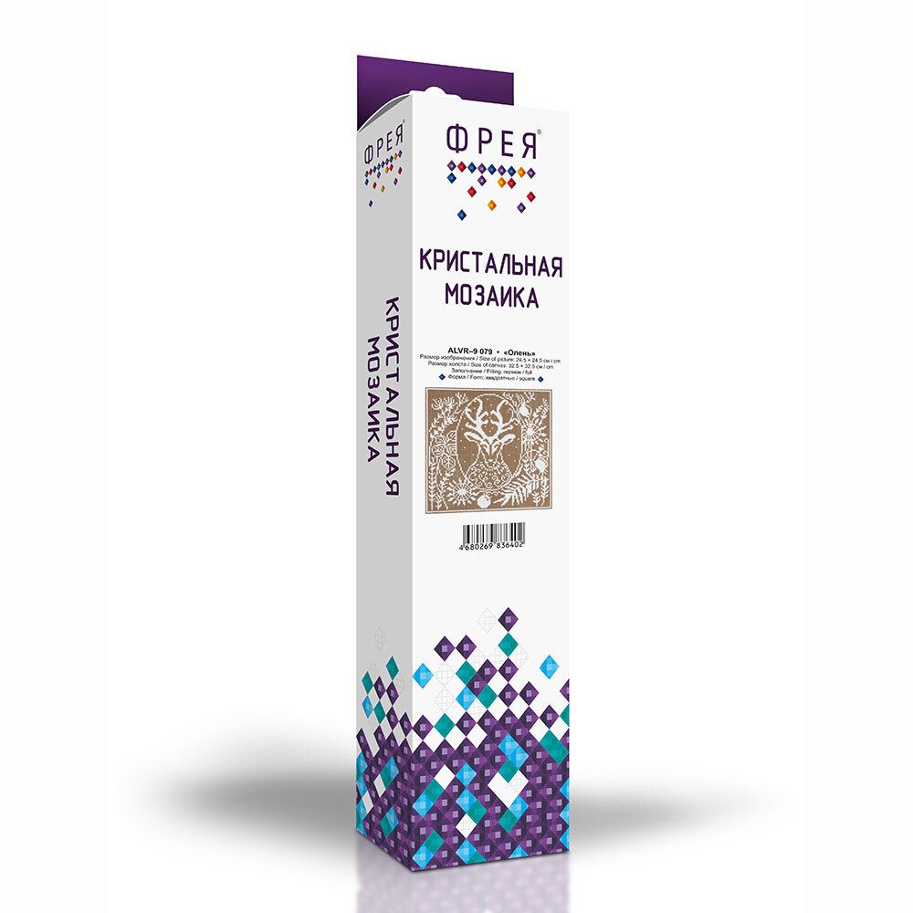 Алмазная (кристальная) мозаика Фрея, Олень, 24,5х24,5 см
