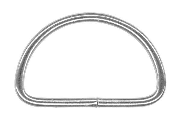 Полукольцо разъемное металл внутр. 50 мм, толщ. 2.5 мм, 500 шт, TSW, цв. никель