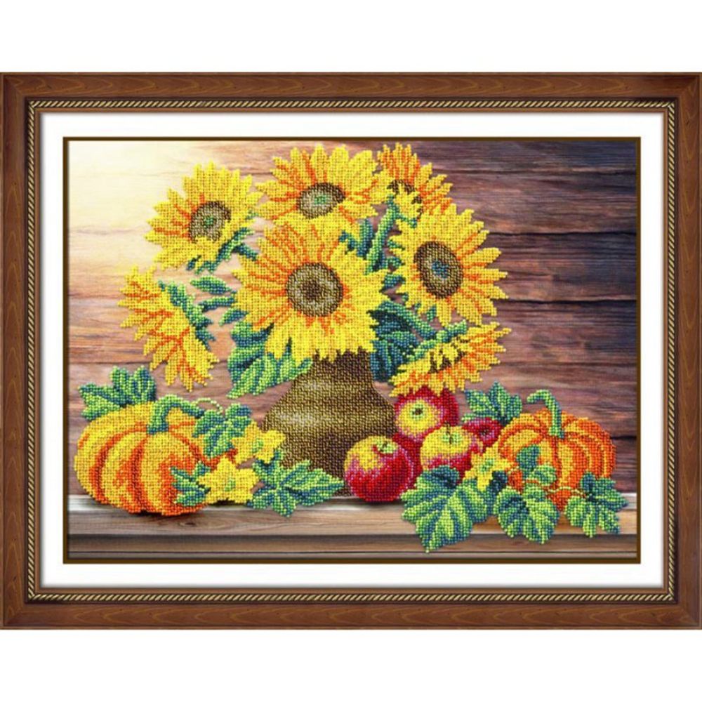 Набор для вышивания бисером Паутинка, Пора урожая 28х38 см