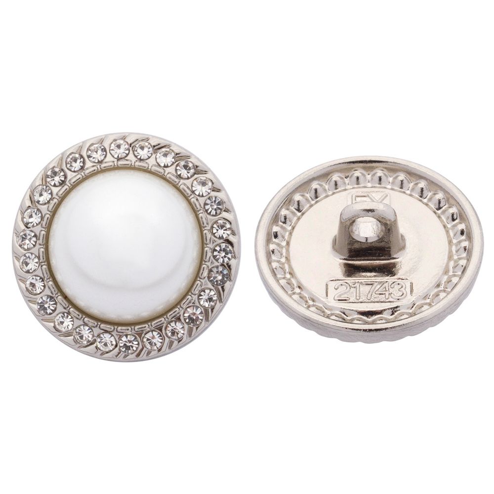 Пуговицы на ножке 28L=18 мм, металл, Silver (серебристый), 10 шт, MP15