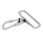 Карабин металл 40 мм (50х44 мм), никель, 20 шт