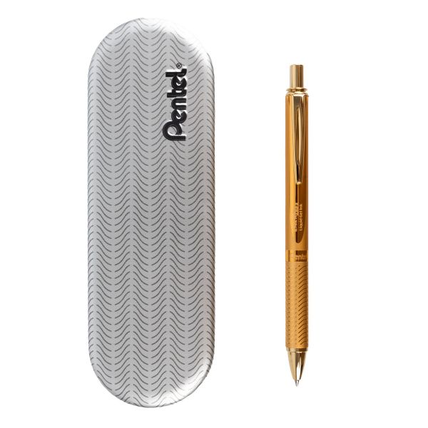 Ручка гелевая Energel Metal ⌀0.7 мм, TB цвет чернил: синий, Pentel BL407CX TB